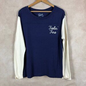 DOE "Feelin' Fine" Long Sleeve Shirt NWT XL
